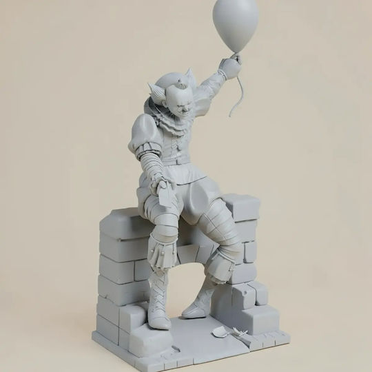 Unpainted 3D Figure Pennywise By Wall Painting Diy Gift Colors 20 Cm 1:8