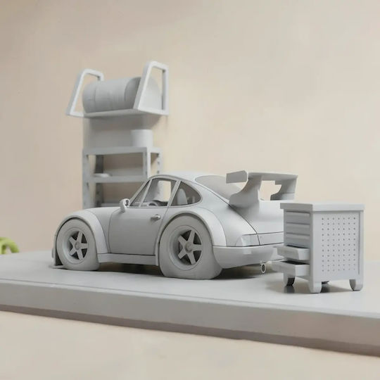 Unbemalte 3d Figur Model Kit Car Porsche 964 Rwb Bemalung Diy Geschenk Farben 30 Cm 1:6