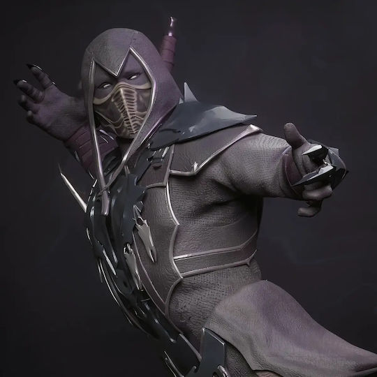 Небоядисана 3D Фигура Noob Saibot Mortal Kombat Боядисване DIY Подарък Цветове 30 см 1:6