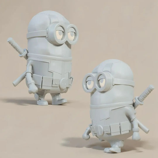Unpainted 3D Figure Deadpool Minion Files Painting Diy Gift Colors 20 Cm 1:8
