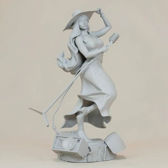 Unpainted 3D Figure Pauline Super Mario Odyssey 250mm 3D Painting DIY Gift Colors 20 cm 1:8