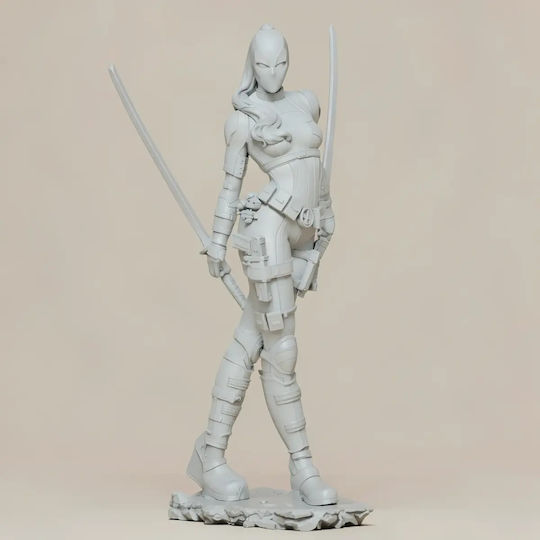Unpainted 3D Figure Lady Deadpool From Movie Digital Painting DIY Gift Colors 30 Cm 1:6