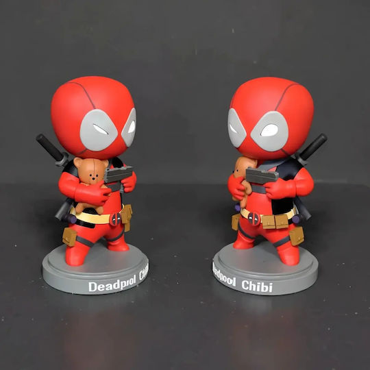 Unpainted 3D Figure Deadpool Chibi Gun Files Painting Diy Gift Colors 15.2 Cm 1:12