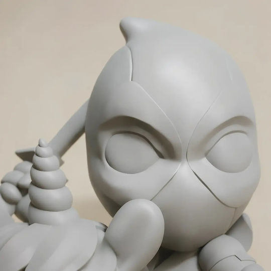 Unpainted 3D Figure Chibi Collection Deadpool On Unicorn 3D Model Sculpture Painting DIY Gift Colors 20 Cm 1:8