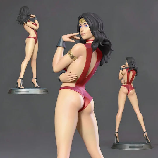 Abgezeichnete 3d Figur Wonder Woman Pin Up 3d Bemalung Diy Geschenk Farben 20 Cm 1:8