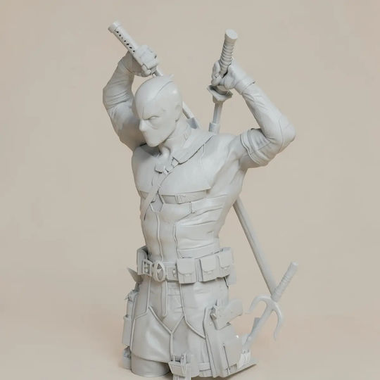 Άβαφη 3d Φιγούρα Deadpool 2024 Bust Βάψιμο Diy Δώρο Χρώματα 30 Cm 1:6