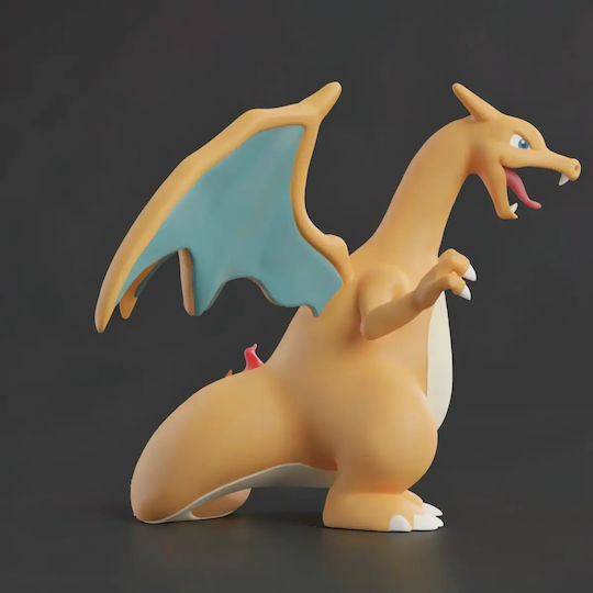 Unpainted 3D Figure Charizard Life Size Pokemon 3D Painting DIY Gift Colors 15.2 Cm 1:12