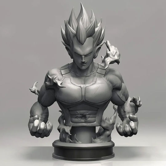 Небоядисана 3D Фигура Vegeta Hakaishin Бюст 3D Боядисване DIY Подарък Цветове 30 см 1:6