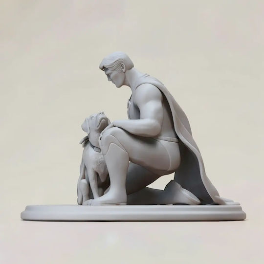 Άβαφη 3D Фигура Superman Dog Krypton 3D Модел Боядисване DIY Подарък Цветове 20 см 1:8