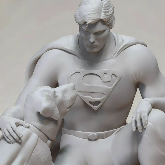 Άβαφη 3D Фигура Superman Dog Krypton 3D Модел Боядисване DIY Подарък Цветове 20 см 1:8