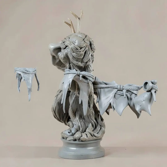 Άβαφη 3d Sammelbare Figur Blade Wolf Pen Holder Basis Diy Geschenk Farben 20 Cm 1:8