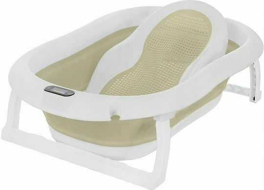 Primabobo Klappbare Baby-Badewanne mit Thermometer Beiges