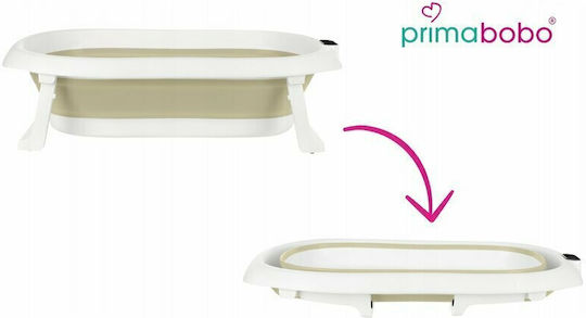 Primabobo Klappbare Baby-Badewanne mit Thermometer Beiges