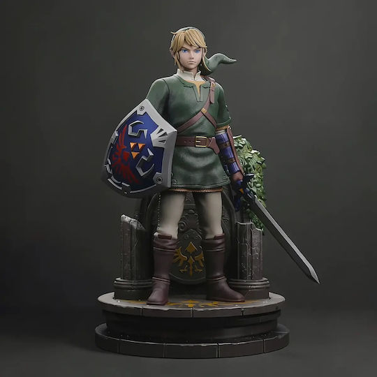 Άβαφη 3d Sammelbare Figur Link Stand Auf Basis 129mm Bemalen Diy Geschenk Farben 20 Cm 1:8