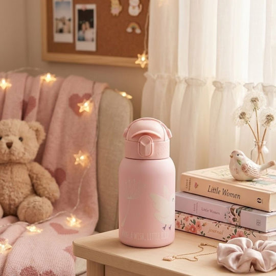 abo Make A Wish Little Bird Kids Water Bottle Stainless Steel 350ml