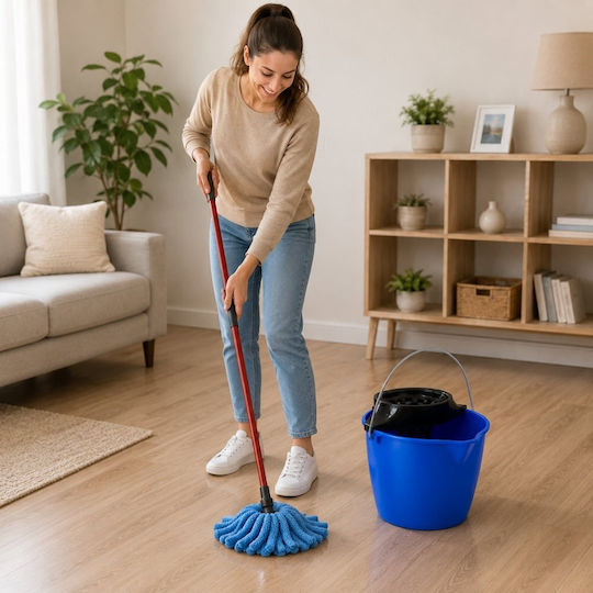Curver Mop Bucket with Wringer Plastic 15lt Blue