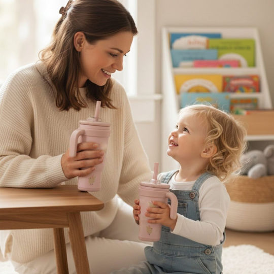 abo Make A Wish Little Bird Kids Water Bottle Thermos Stainless Steel with Straw 1180ml