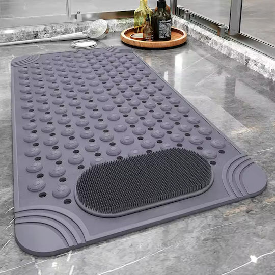 Antiderapant Cada De Baie Cu Ventuze Gri 35x68cm