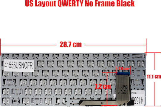 Laptop Keyboard Acer Aspire Lite Al14-31 14 Al14-31p N23g1 Al14-72 N23j5 Al14-31p-318w Al14-31p-c6pu Mb2832001 Nx.ks9em.002 US Without Frame Black Code 41555usnofr