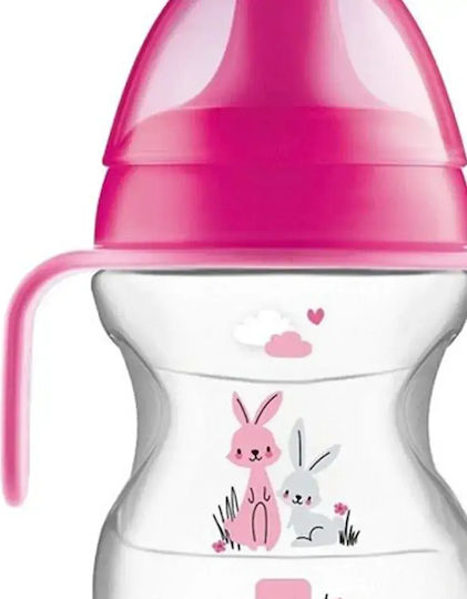 Mam Обучителна Чаша Биберон Силиконова с Дръжки Розова за 6m+ 190ml
