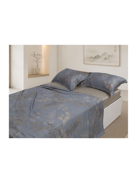 Silk Fashion Bed Sheet Set With 2 Pillowcases Super King Size With Rubber Hugger 160x200+40cm Pureline 3 Pieces