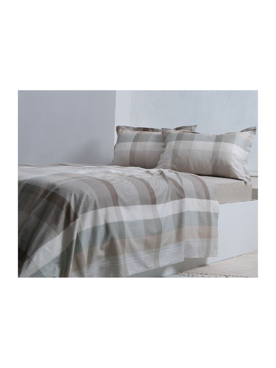 Silk Fashion Super-Double Bed Sheet Set With 2 Pillowcases With Rubber Hugger 160x200+35cm Cotton (3 Pieces)