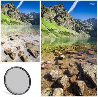 K&F Concept CPL Filter 55mm Diameter with HMC Coating (Multi-Coated) for Camera Lenses