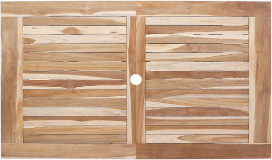Masă Exterioră Pliabilă Naturală 120x70x75,5 cm
