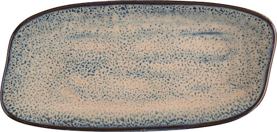 Fine Servierplatte Untiefe Rechteckig Keramik 22x11cm