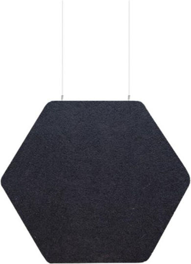 Audiodesigner Ecobaffle Hexagon Side Audio Treatment Ceiling Panels 35cm 1.27 sq m Black 4 Pieces