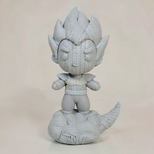 Άβαφη 3d Φιγούρα Super Basic Knitted Vegeta Βάψιμο Diy Δώρο Χρώματα 30 Cm 1:6