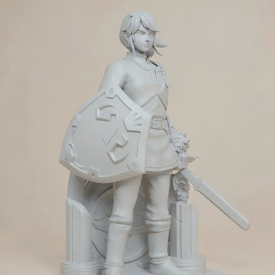 Άβαφη 3d Sammelbare Figur Link Stand Auf Basis 129mm Bemalung Diy Geschenk Farben 15,2 Cm 1:12