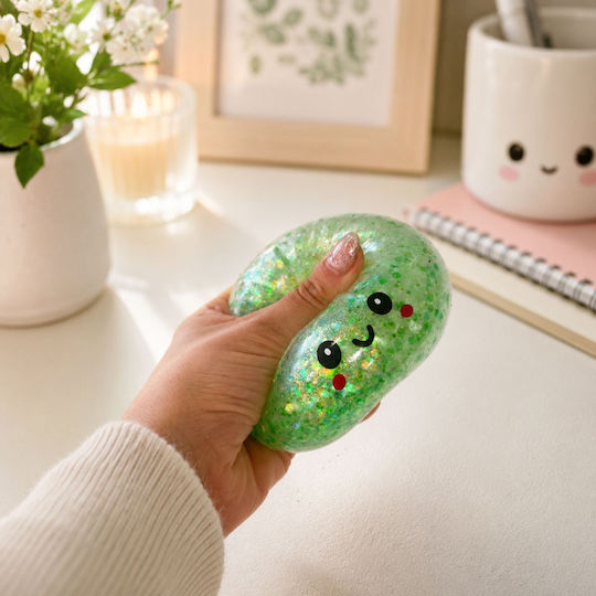 Taba World Glitter Squishy Dumpling Αφρώδες Λευκό (Διάφορα Σχέδια) 1τμχ
