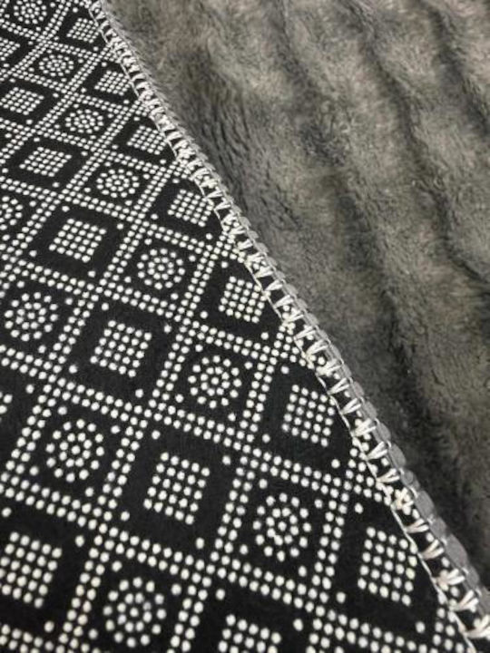 Linea Home Non-Slip Runner Furry Grey Rug 70x150cm