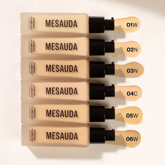 Mesauda Milano Дълготраен течен фон дьо тен Chrono Flawless 02n 30ml