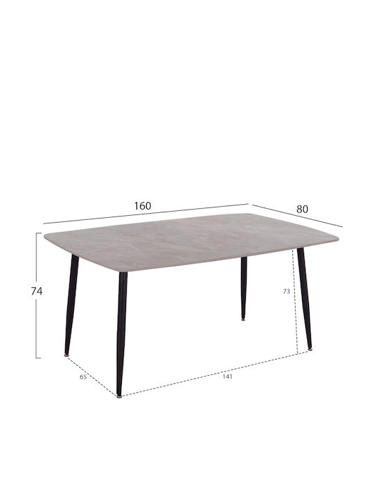 Τραπεζαρία με 4 Καρέκλες 160x80εκ.