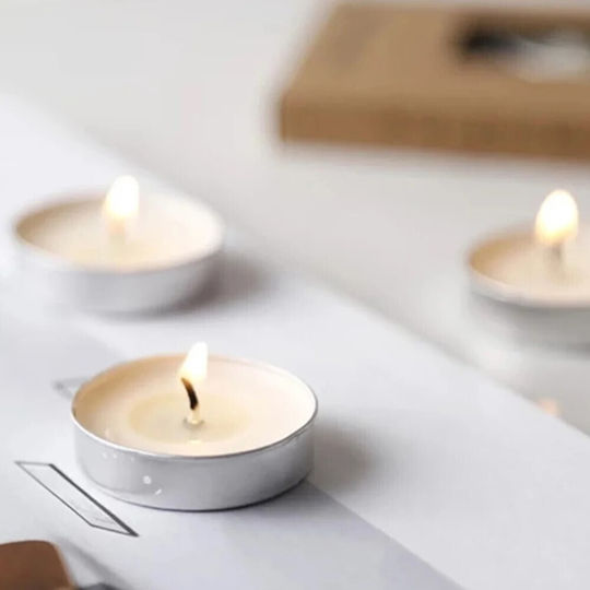 Ресо Свещи в Бял Цвят До 4 Часа Изгаряне 100 Бройки