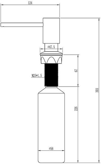Helika Spender aus Inox Silber 350ml