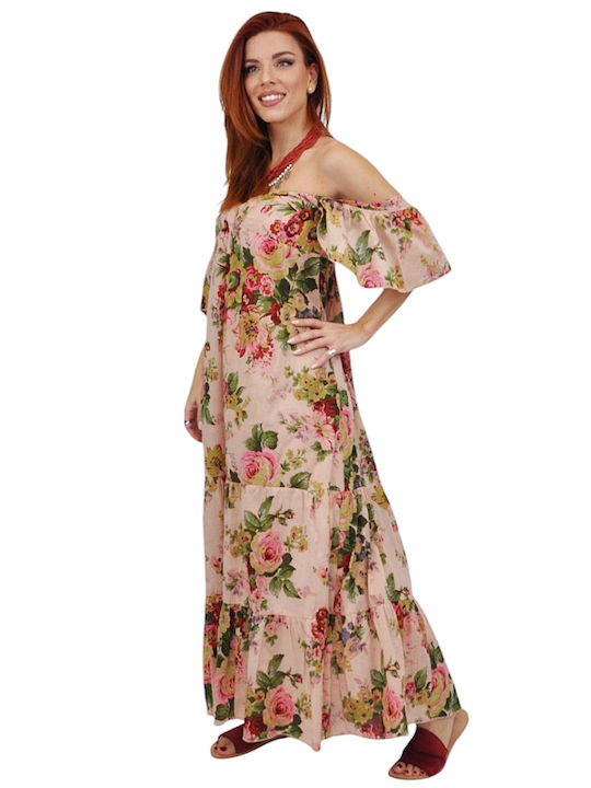 Καλοκαιρινό Maxi Φόρεμα με Βολάν Floral