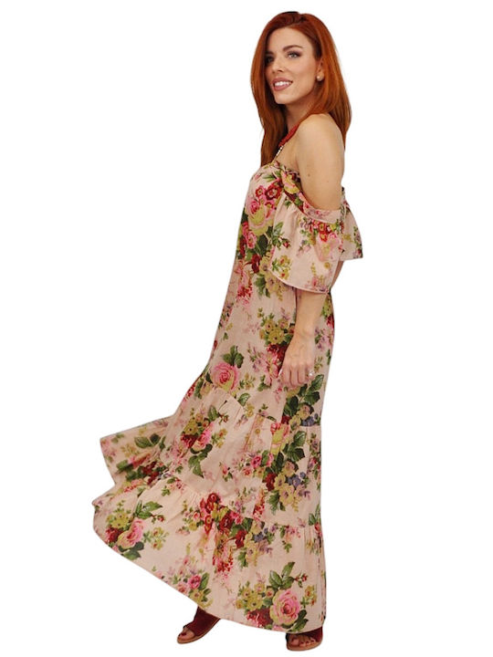 Καλοκαιρινό Maxi Φόρεμα με Βολάν Floral
