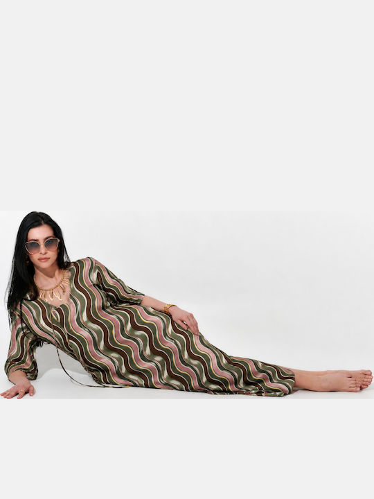 Sommer Maxi Damenkleid mit Tränen Wellenmuster