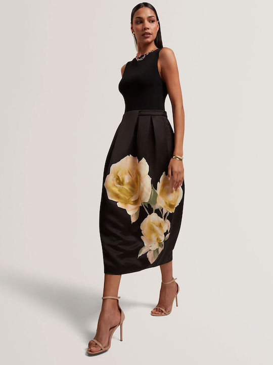 Ted Baker Summer Midi Evening Dress Black