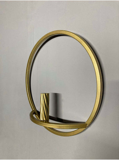 SteweHome Gold Wreath Made of Metal 30x30cm