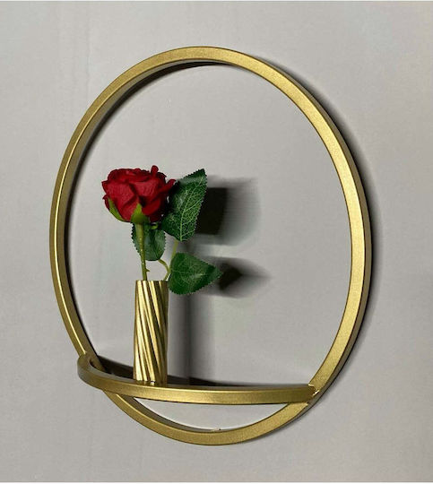 SteweHome Gold Wreath Made of Metal 30x30cm