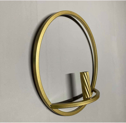 SteweHome Gold Wreath Made of Metal 30x30cm