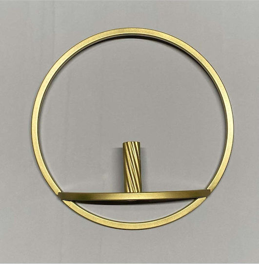 SteweHome Gold Wreath Made of Metal 30x30cm