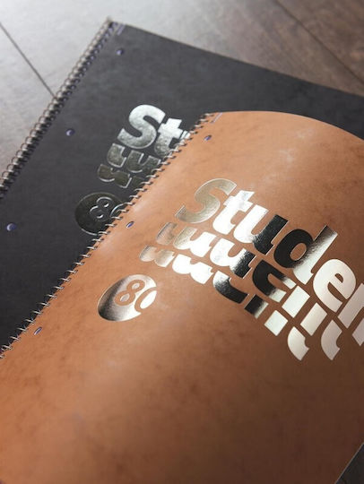 Selida Spiral Ruled Notebook A4 Student Black (Miscellaneous Designs)