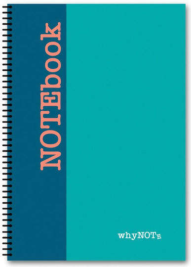 WhyNote Spiral Ruled A4 Notebook 4 Subjects Dual (Miscellaneous Designs)