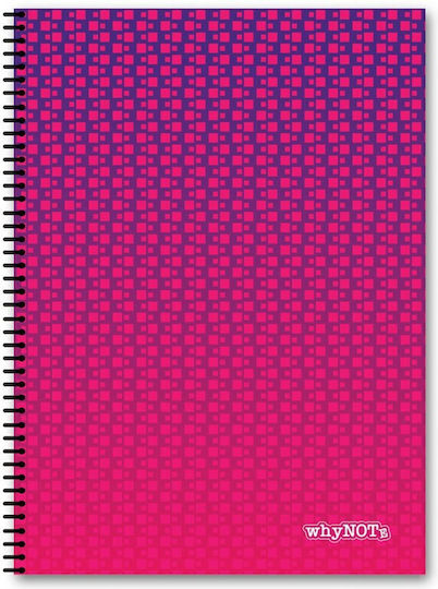 WhyNote Σπιράλ Τετράδιο Ριγέ Α4 3 Θεμάτων Pattern (Διάφορα Σχέδια)