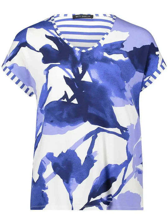 Γυναικείο Crop Top Κοντομάνικο με V Λαιμόκοψη Floral Floral Print
